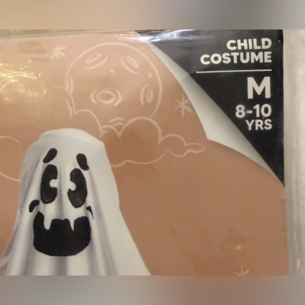 NEW Spooktacular Creations Ghost Costume Kids Size 8-10 Yrs Halloween - Picture 8 of 9